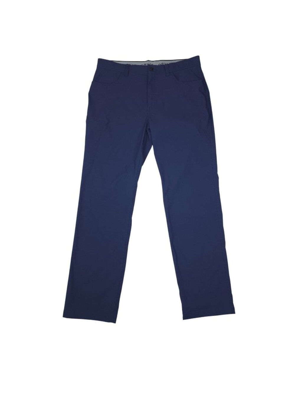 Orvis Mens Stretch Nylon Water-Repellent Pants 36x34 Navy Durable All-Weather